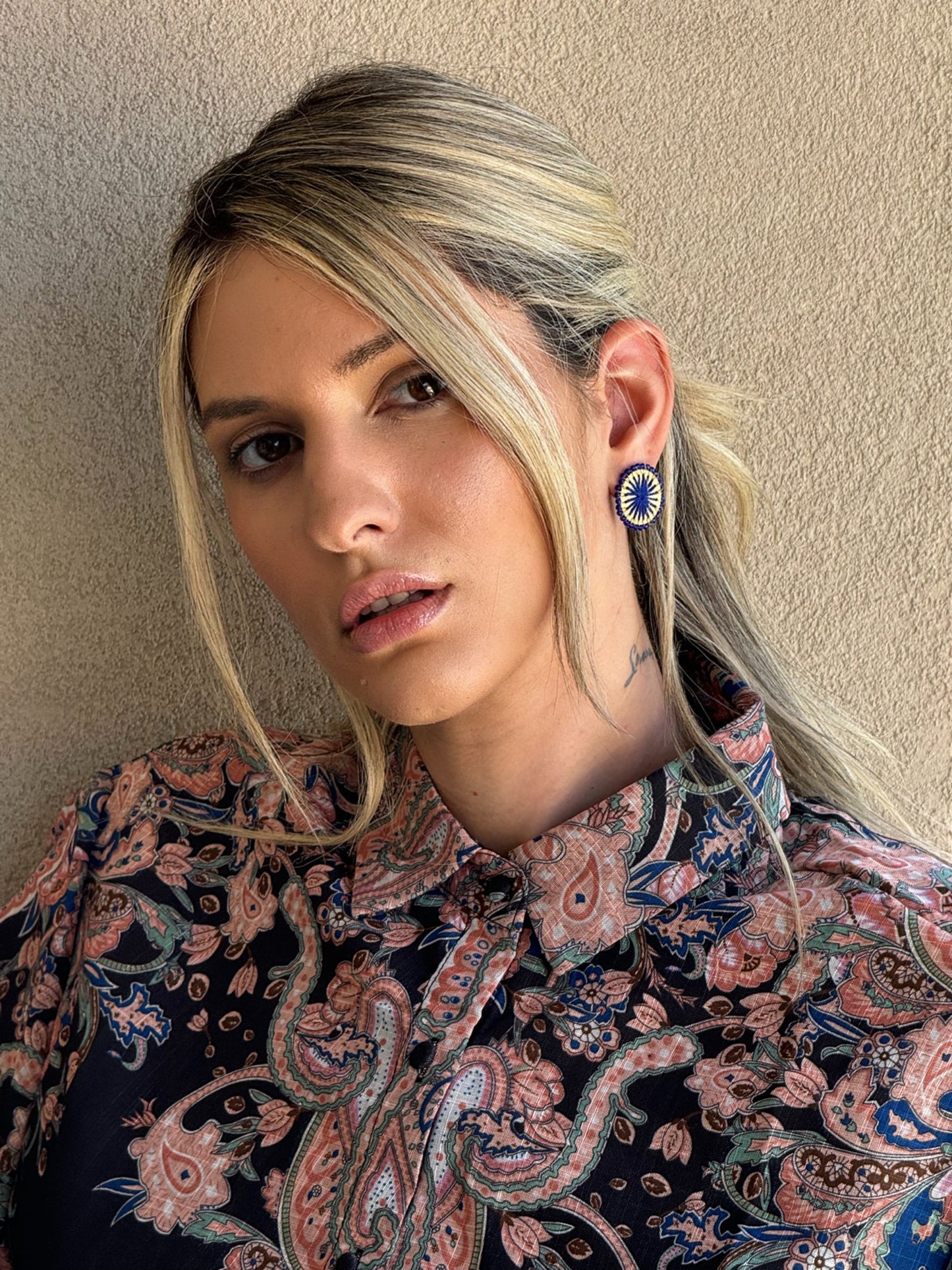 Rozeta Earrings Blue