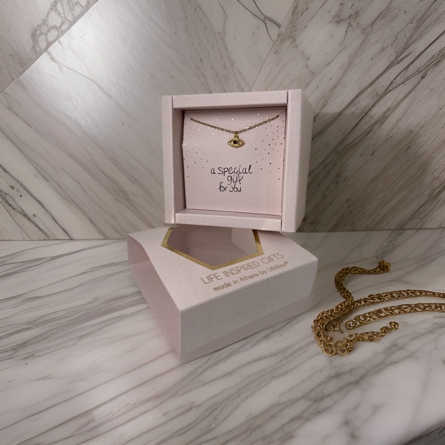 Gift box «a special gift for you» κολιε μάτι με ζιργκον