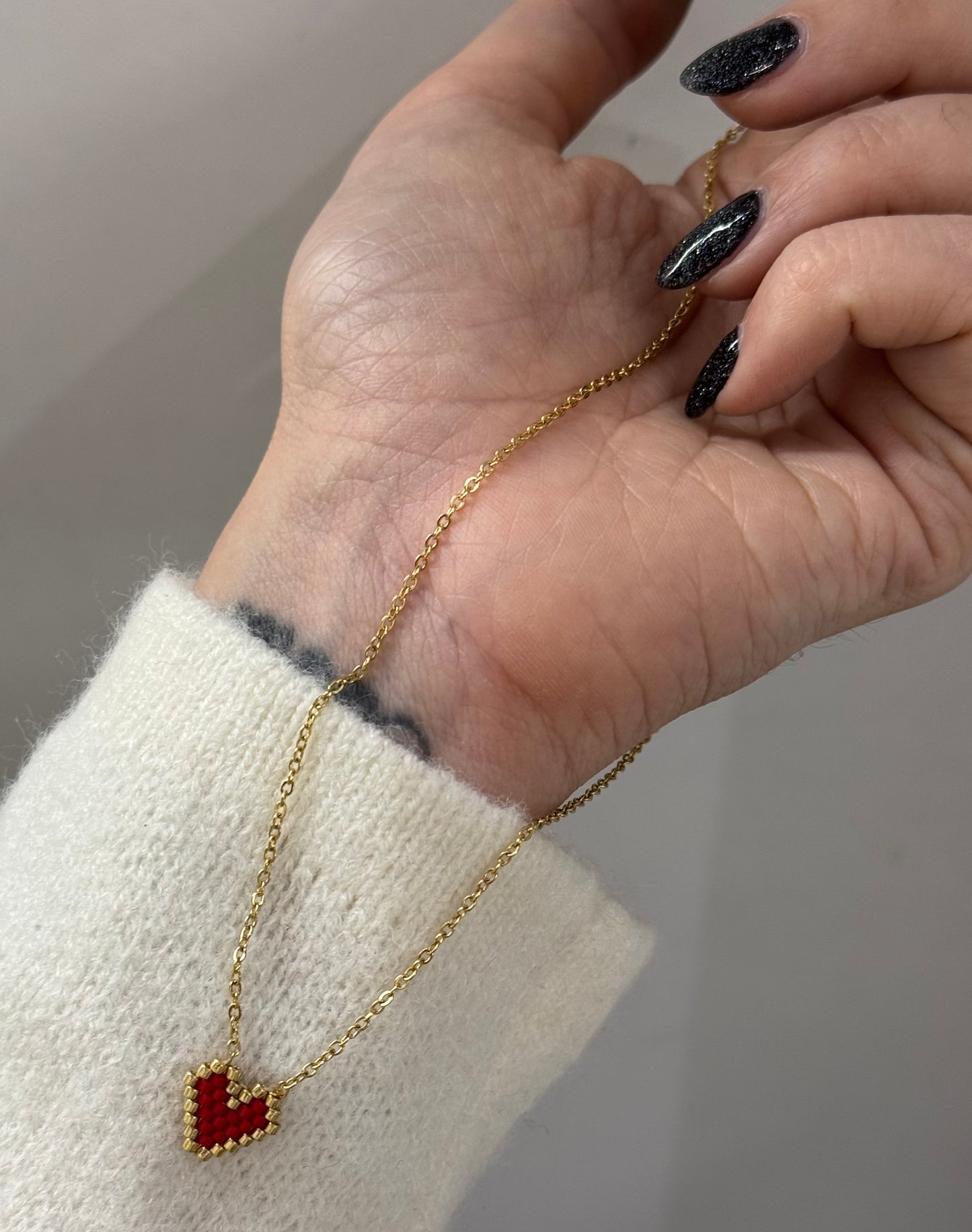 Mini Red Heart Necklace