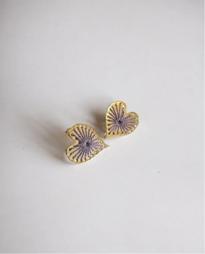 Earrings heartfelt grove small Lilac