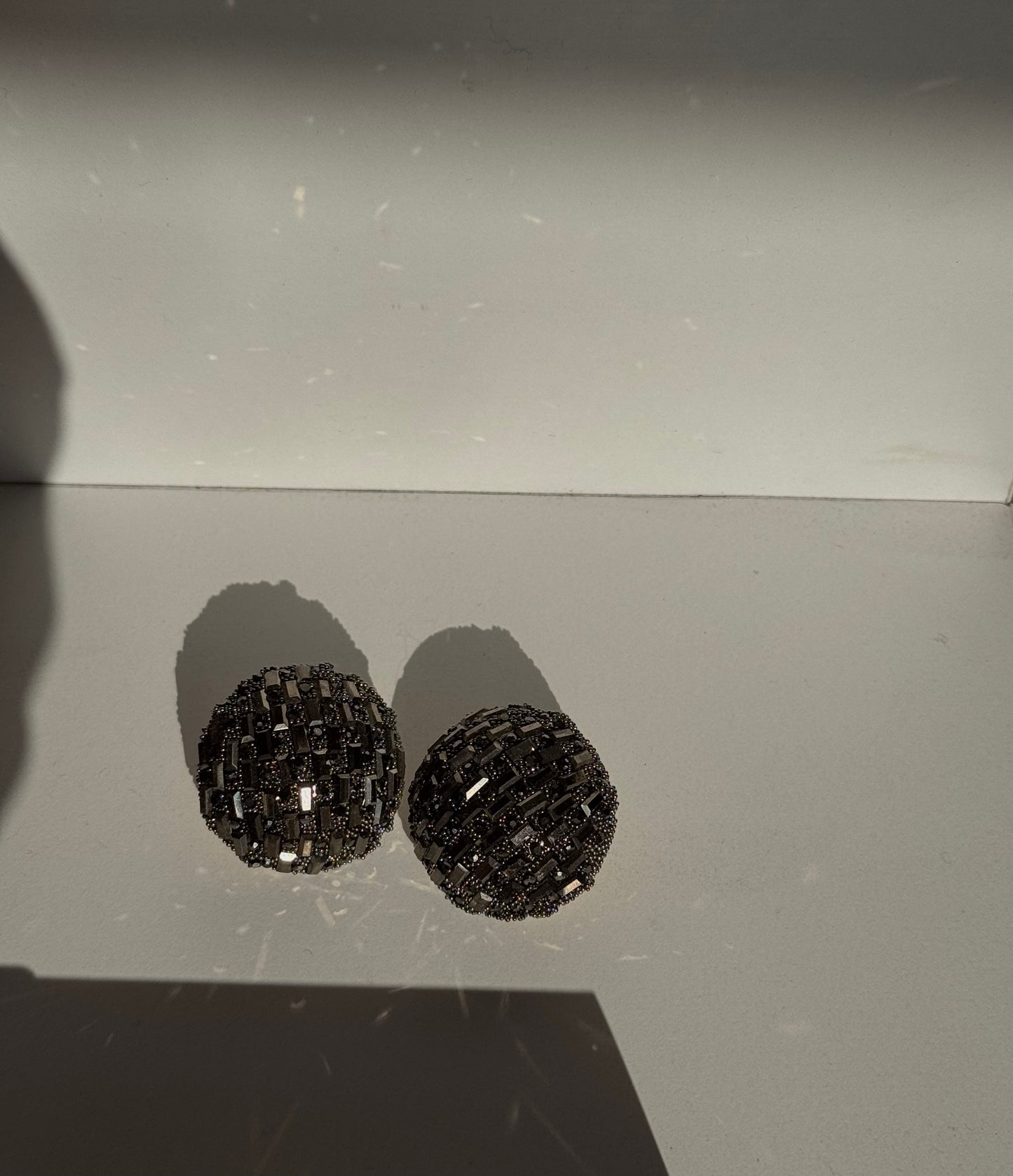 Silver Discoball Earrings