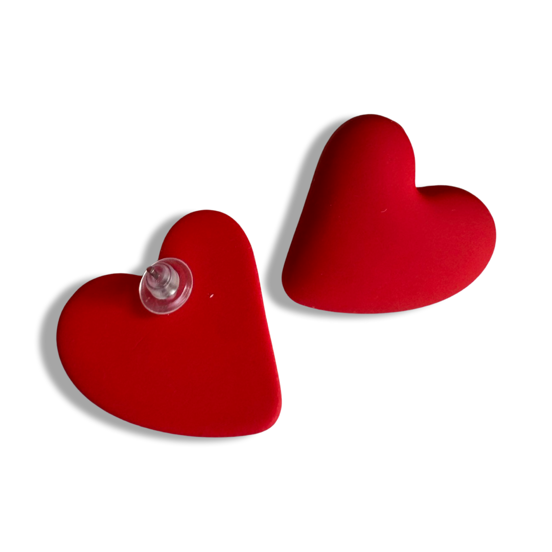 Σκουλαρίκια “lov” κόκκινα