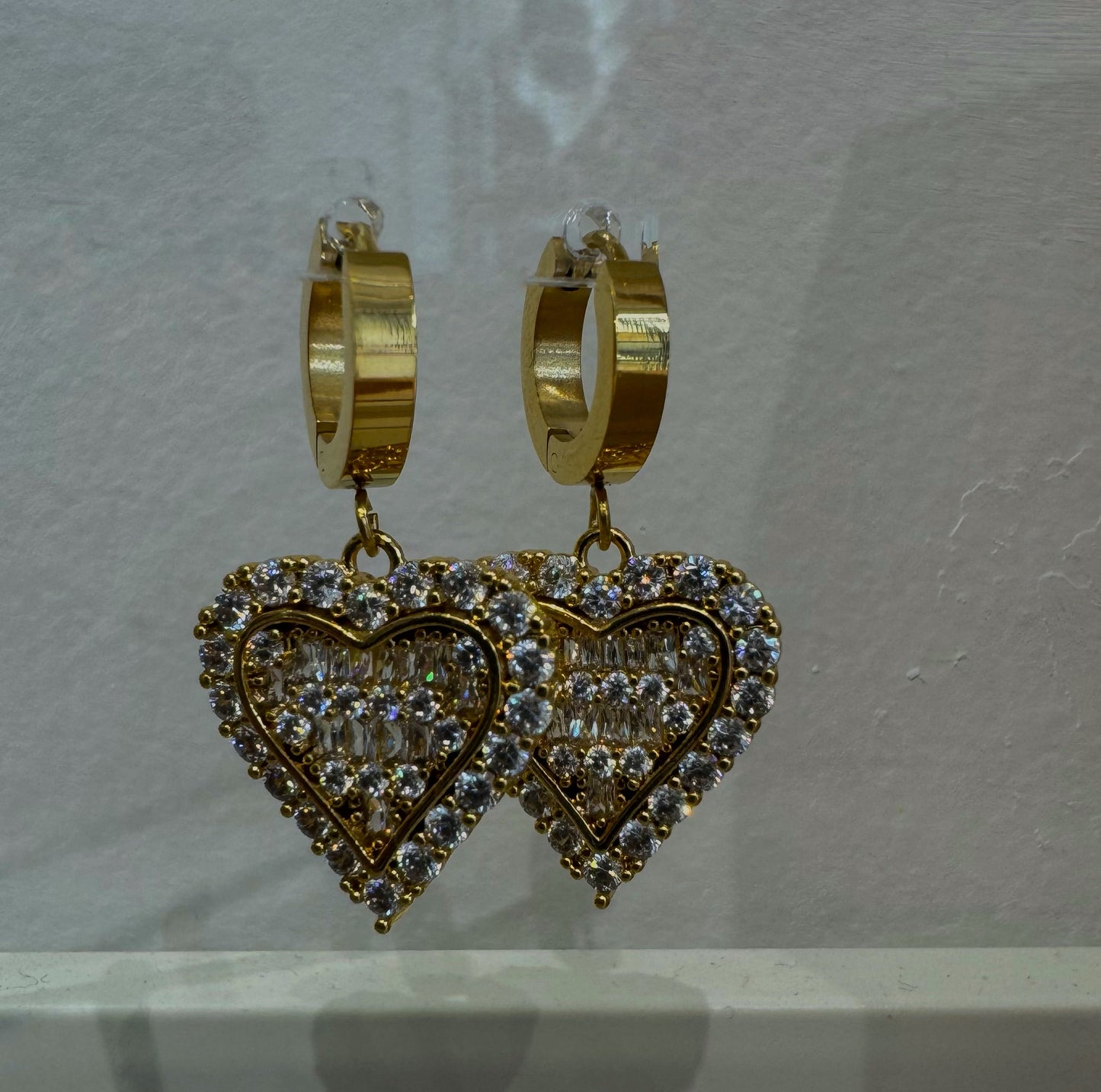 Σκουλαρίκια “diamond hearts”
