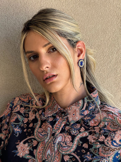 Rozeta Earrings Blue