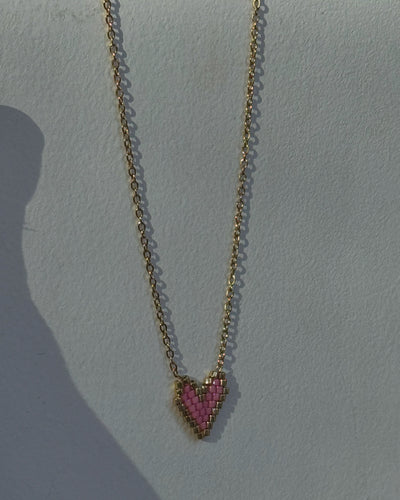 Little Pink Heart Necklace