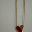Half Red Heart Necklace