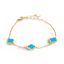 Royal 3 Flower Bracelet Τυρκουαζ