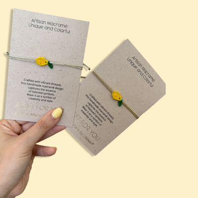Macrame Lemon Bracelet