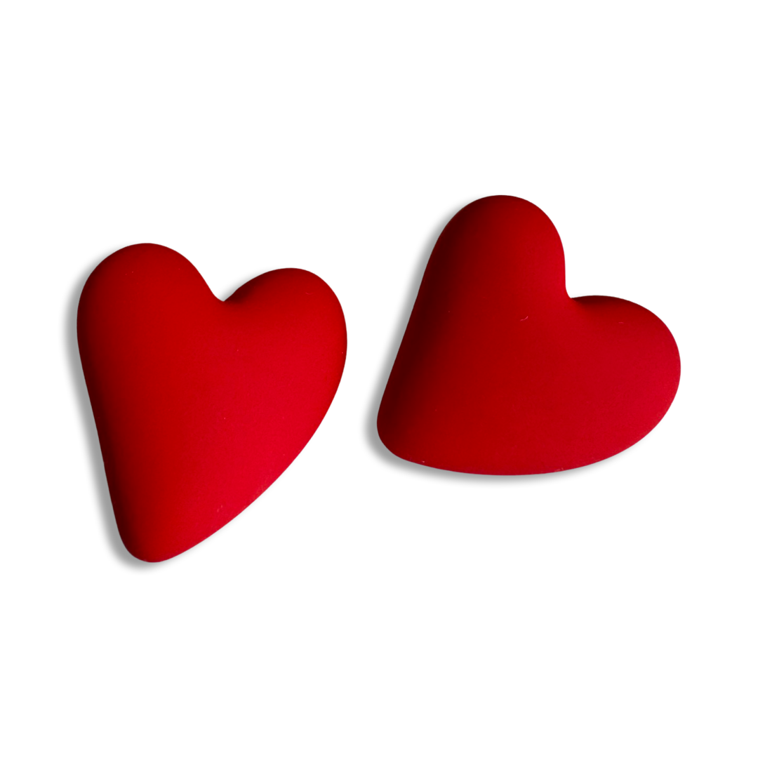 Σκουλαρίκια “lov” κόκκινα