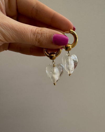 Σκουλαρίκια “Crystal hearts”