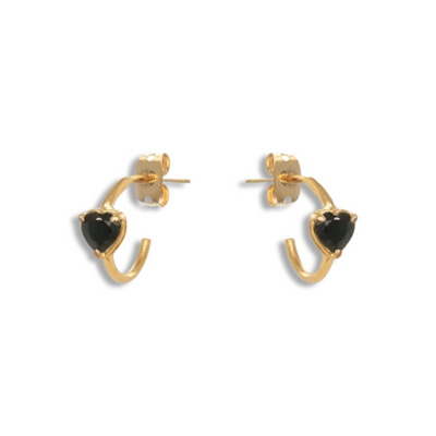 Love zircon Earrings (black)