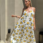 Aria Dress Lemons White