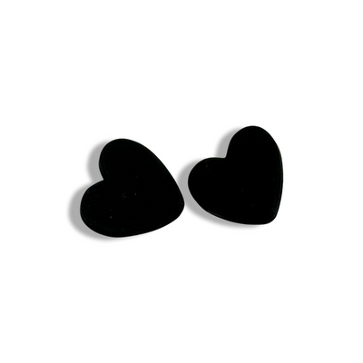 Σκουλαρίκια “mini lov hearts” Μαυρο