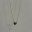 Heart Necklace Black & Gold