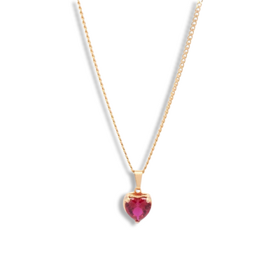 Love zircon κολιέ (τριανταφυλλί)