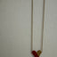 Half Red Heart Necklace