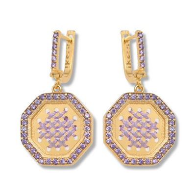 Earrings Motivo Zircon Lilac