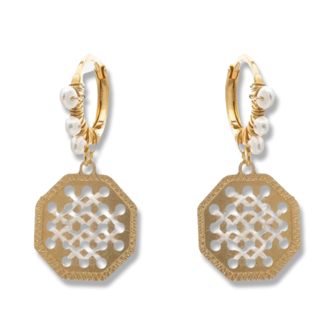 Motivo earrings white