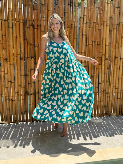 White hearts Dress