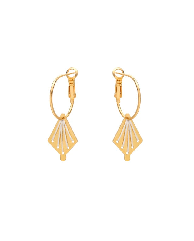 Dalia Earrings White