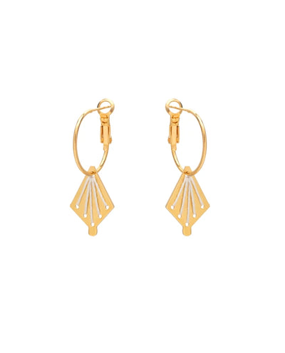 Dalia Earrings White