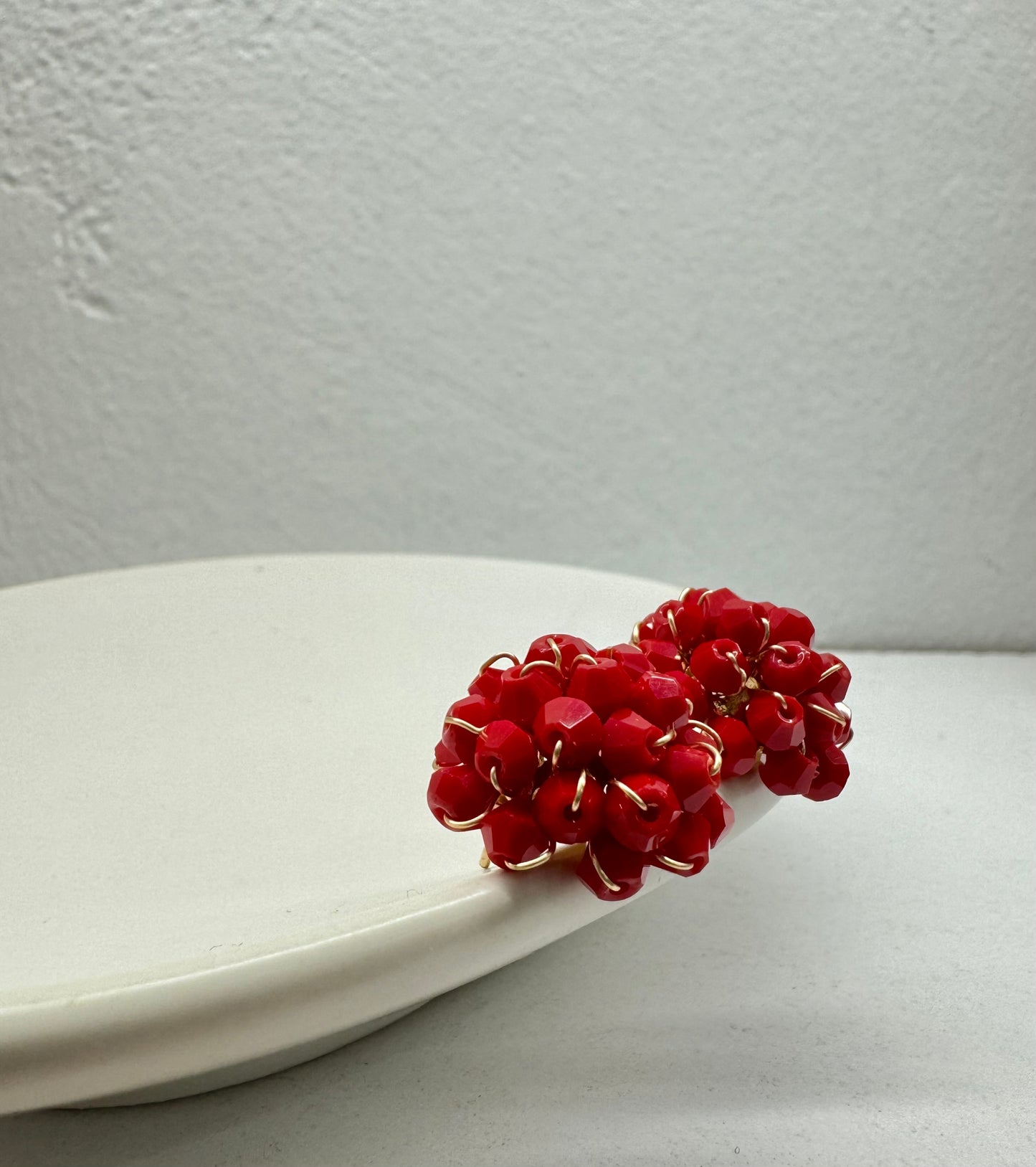 Σκουλαρίκια “bouquet” κόκκινο