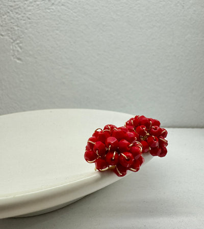 Σκουλαρίκια “bouquet” κόκκινο